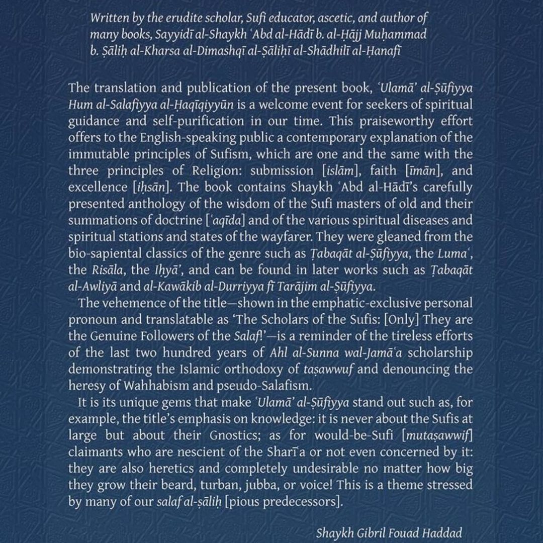 The Scholars of the Sufis